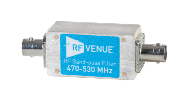 BPF470T530(RFV) BAND-PASS FILTER 470-530 MHZ -HELP ELIMINATE "OUT OF BAND" SIGNALS & IMPROVE RANGE BY REDUCING NOISE